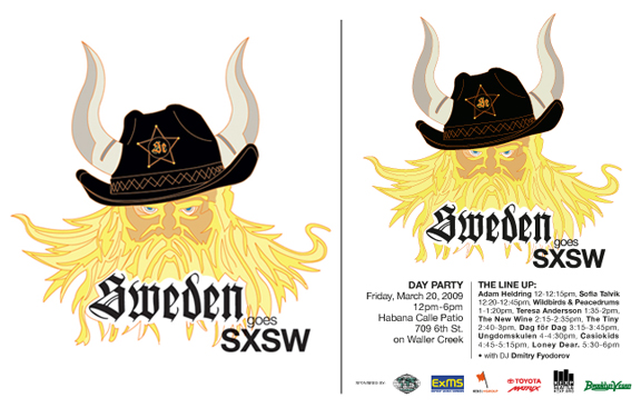 Sweden Goes SXSW Logo and T-Shirt